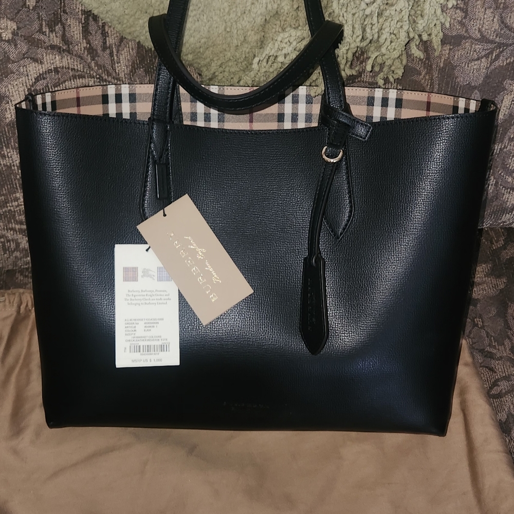 Burberry Haymarket Reversible Tote